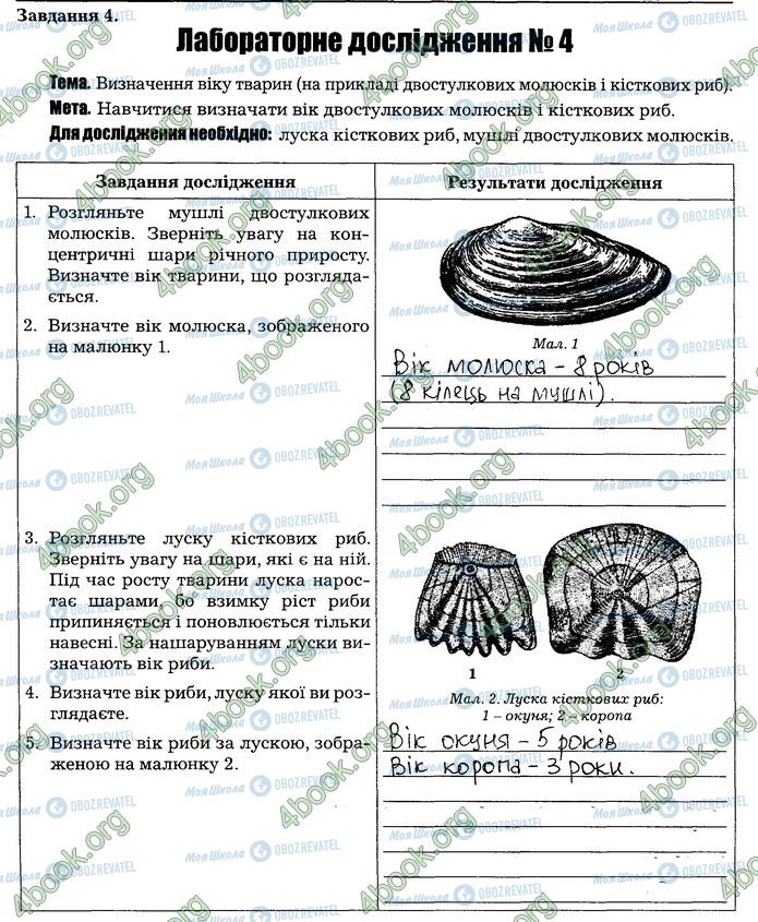 ГДЗ Біологія 7 клас сторінка 12-13 (4)